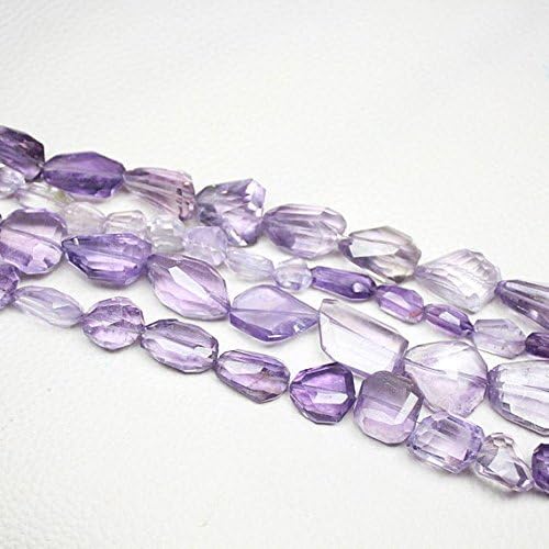 13 inch natural beads strand of 21mm faceted tumble purple amethyst gemstone beads for DIY jewelry - necklace, bracelet, earring, ring.