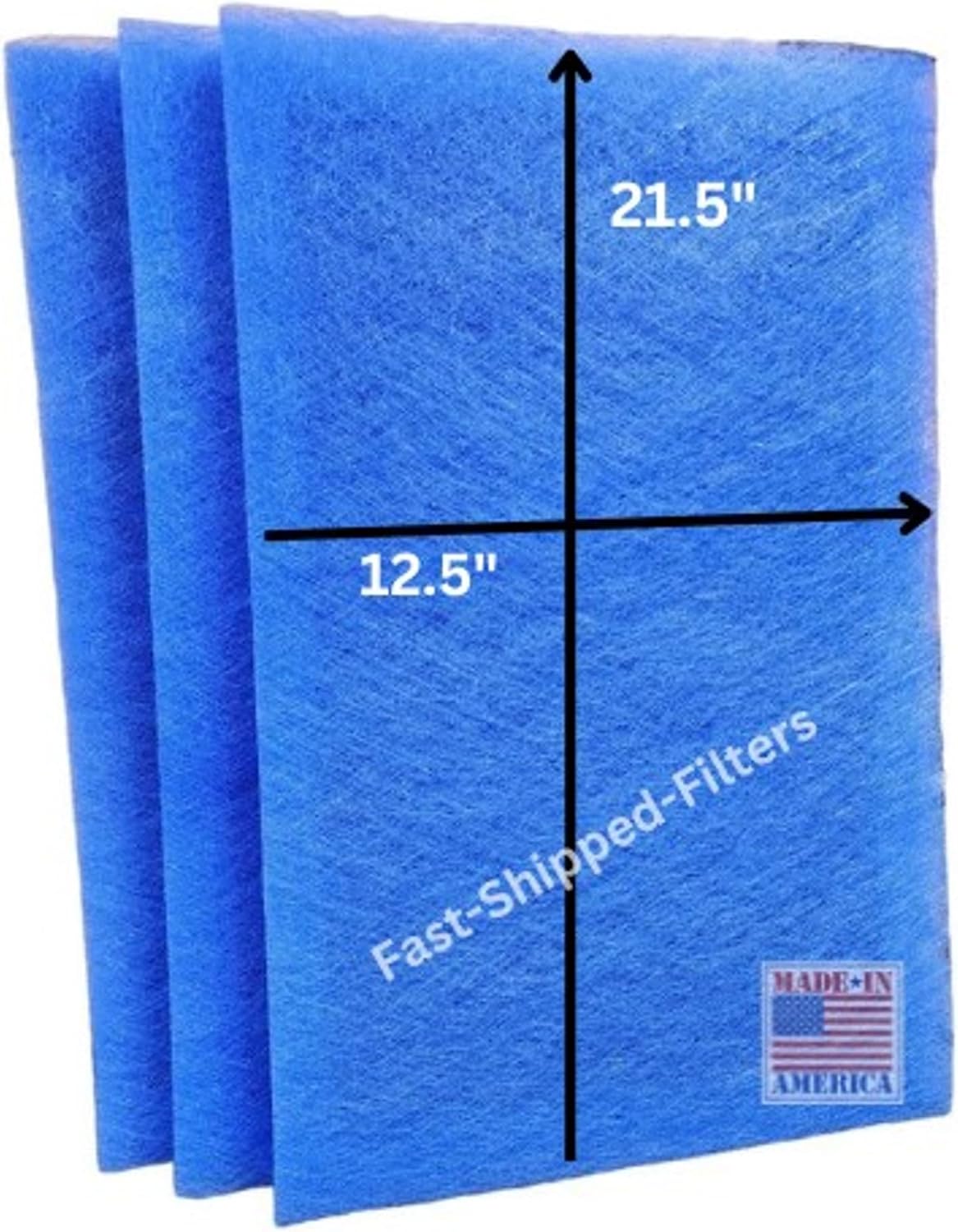 Fast-Shipped-Filters 3 Pack 14x24 Replacement Filter Pads Compatible with Dynamic Air Cleaner 14x24 Refill Blue