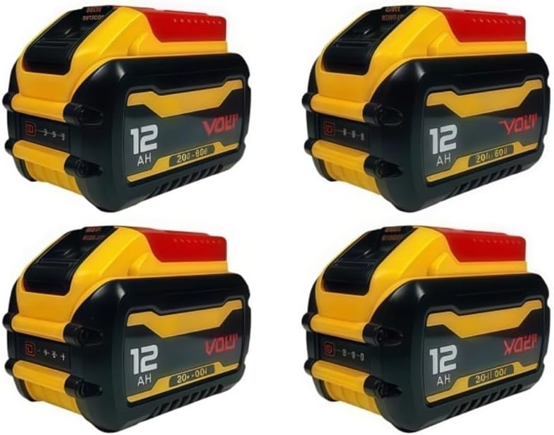 12Ah Rechargeable Battery Compatible with - 20V/60V Cells for Cordless Power Tools(4-Pack 12.0AH)