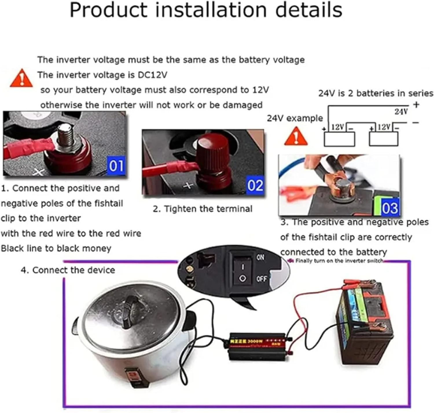 Power Inverters, ABS Sine Waving Solar Inverters 12V Input High Efficiency Sine Waving Power Inverters ABS for Outdoor & Professional Use