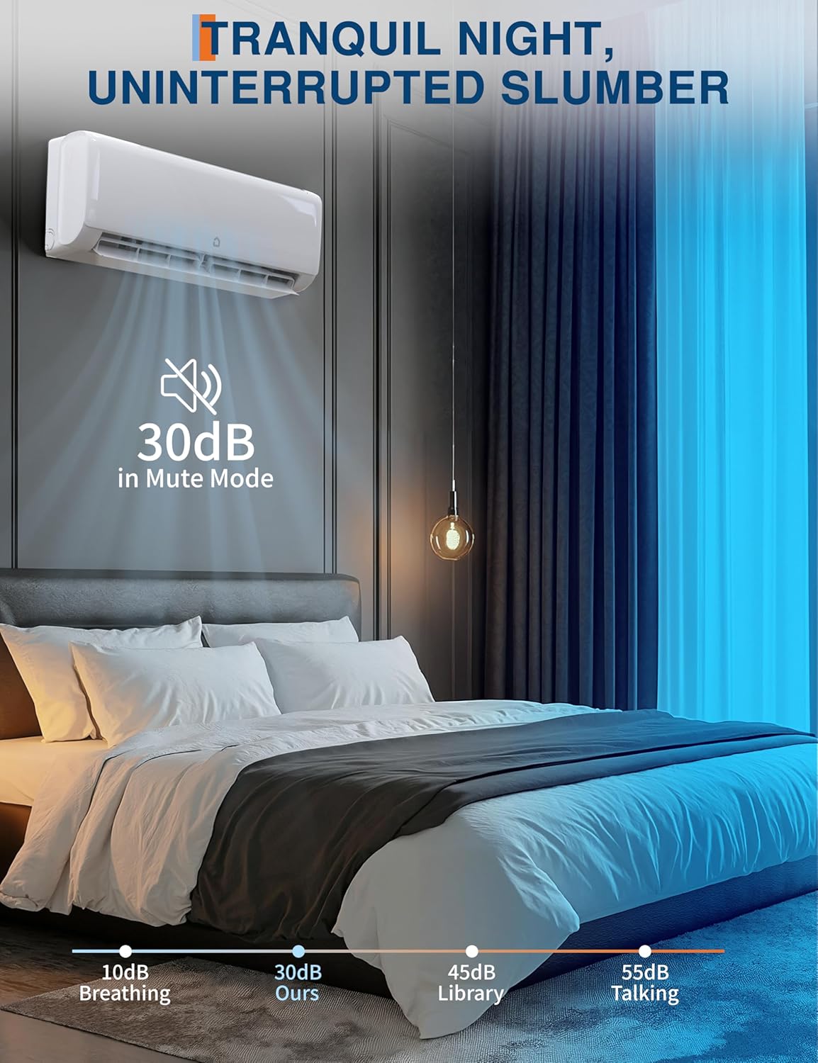 24000 BTU Mini Split Air Conditioner,21 SEER2 Ductless Inverter AC w/ 230V, Cool Up to 1500 Sq. Ft with Heat Pump System, Compatible with Alexa, White