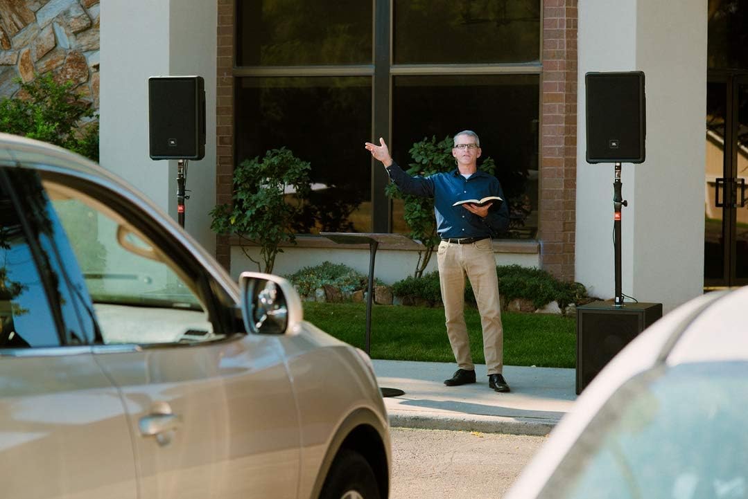 JBL Professional IRX108BT Powered PA Speaker, Portable Loudspeaker with Bluetooth, 8 Inch Woofer, 1300 Watt, Mobile DJ, Musicians, Small Venues, Ceremonies and Sports Events, Black