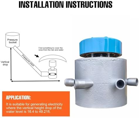 3KW High Power 6-Tube Hydroelectric Generator, Portable Water Turbine for Home Use, 110V-230V Off-Grid Power Solution, Ideal for Lighting and Renewable Energy.