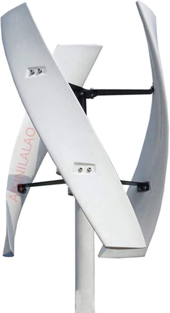 12000W No Noise Vertical Wind Turbine, 12V 24V 48V with MPPT Charge Controller 3 Blades AC Wind Turbine for Home Use Vertical Axis Wind Turbine(White)