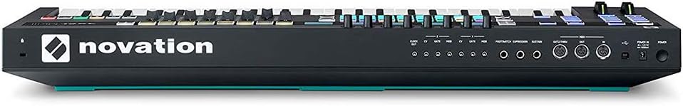 Novation SL MkIII 49-Note MIDI and CV Keyboard Controller/Sequencer with Sustain Pedal (Piano Style), Keyboard Cover & MIDI Cable Bundle