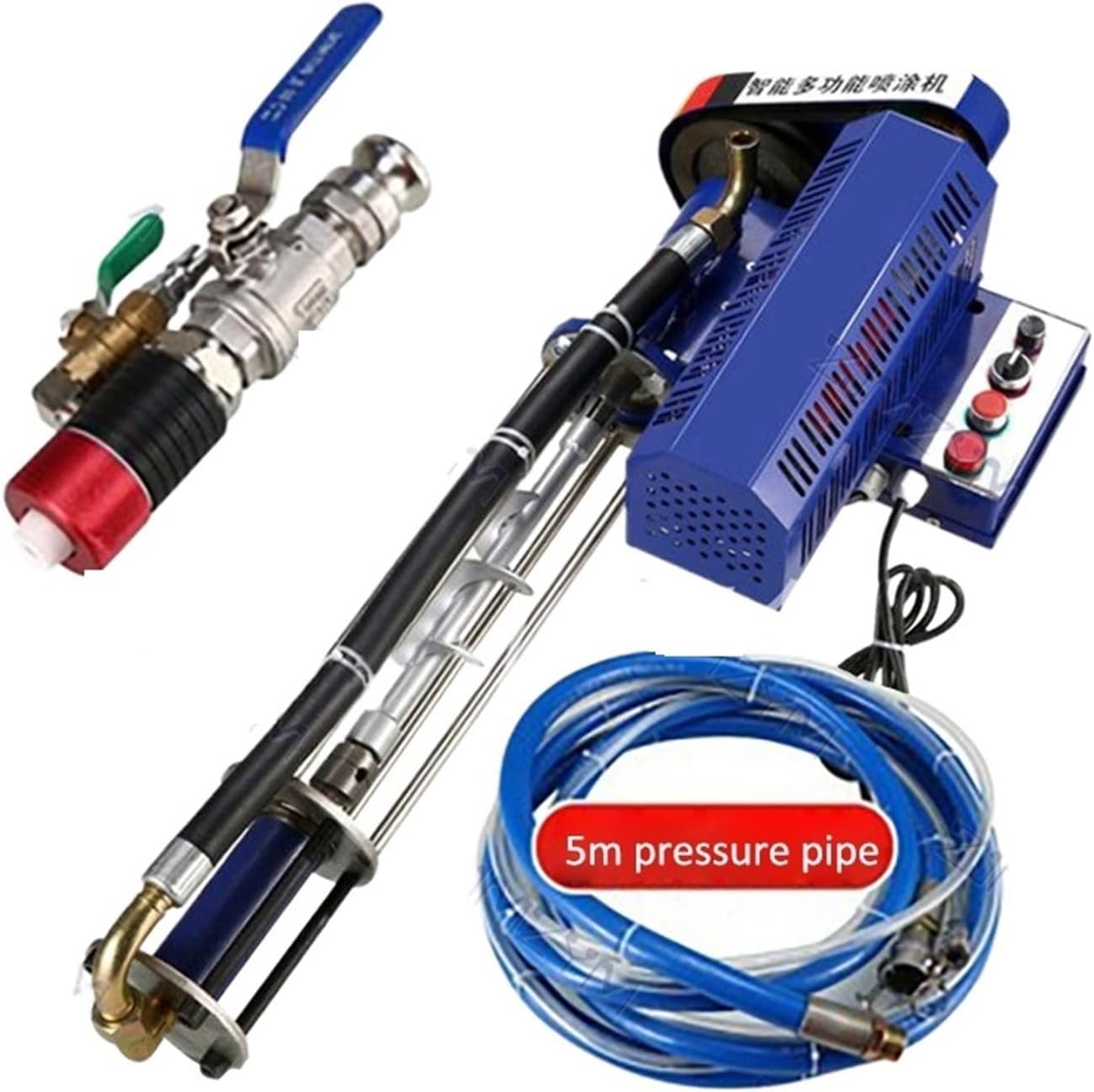 2800W Multifunctional Putty Powder Cement Mortar Polyurethane Waterproof Coating Latex Exterior Wall Stone Paint Spray Machine with Efficiency(Mini straight gun)