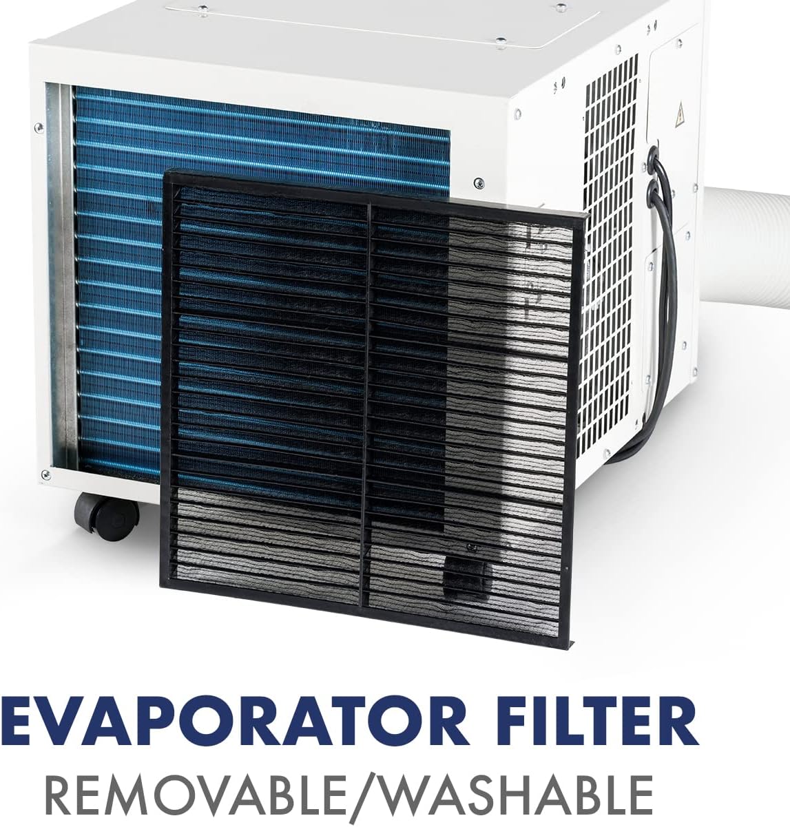 Uninex SAC25FC Indoor/Outdoor KOOLZONE Mobile Spot Cooler with Casters, Low Profile, Floor Type, Industrial Grade, 9,210-BTU, R410A Refrigerant