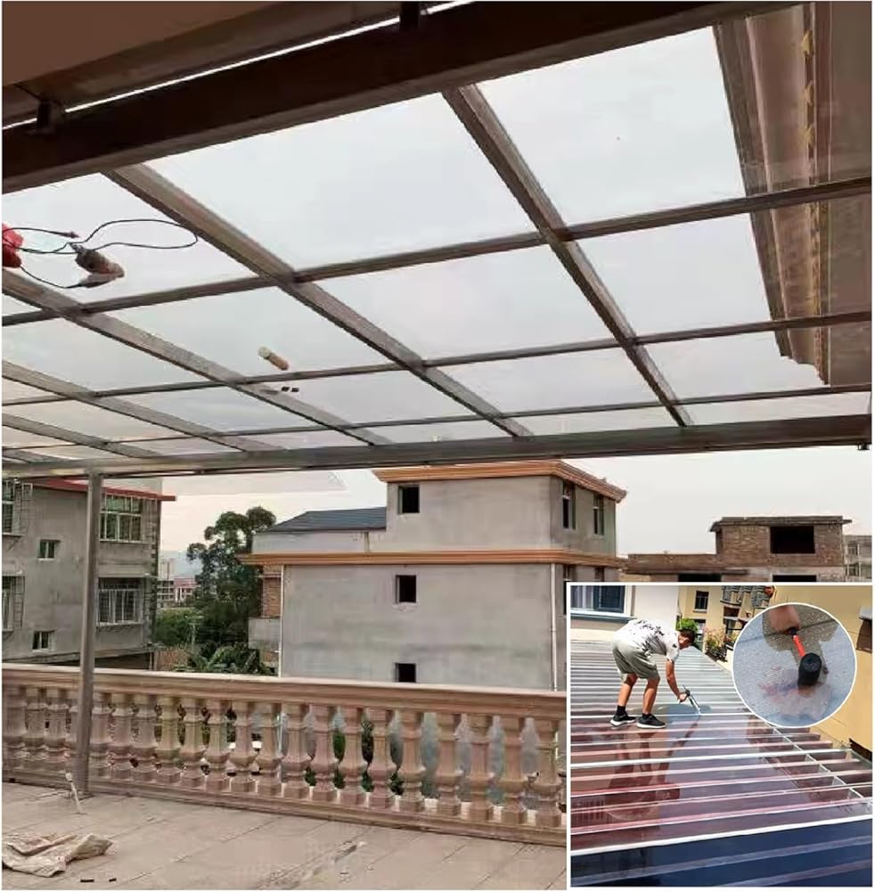 Clear Acrylic Plastic Sheet Polycarbonate Plastic Sheet, Outdoor Garden DIY Storage Shed Replacement Panels, Impact Resistant PC Endurance Board for Greenhouse Awning (Color : Clear-1mm, Size : 0.8X