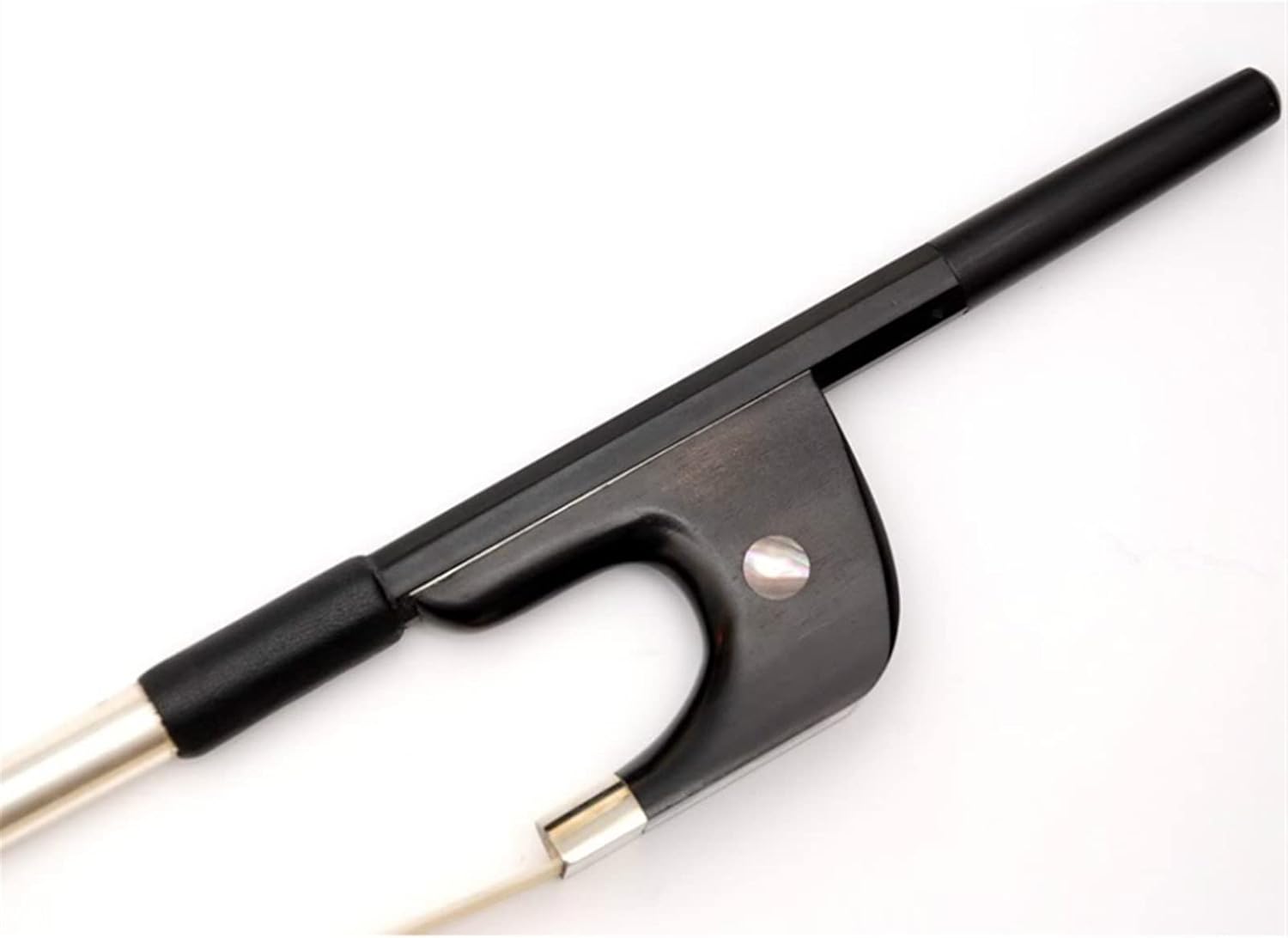 TSTS Silver Mounted Double Bass Carbon Fiber Bow for Black Color Full Size Violin Bow