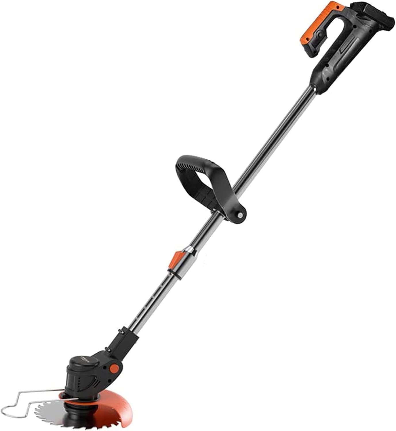 Electric Lawn Mower U-Shaped Handle Small Portable Teles Battery Powered Rotary Lawn Mower with Metal Blades Powerful and Lightweight 1800W Garden Wee (15000ma 1 Battery) (15000ma 2 Battery)