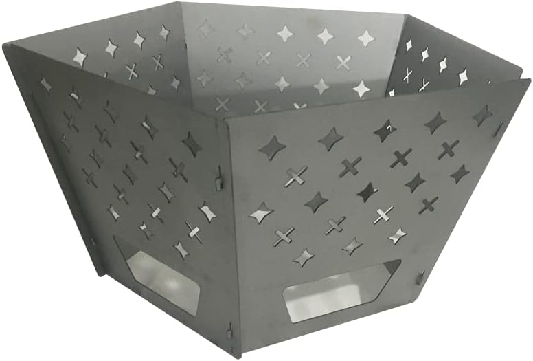 Stainless Steel Collapssible Fire Pit, Folding Firepits for Outside Wood Burning, Foldable Outdoor Accessories for BBQ Camping Travel or Picnic, Foldable Fire Pits Bonfire of Backyard Patio