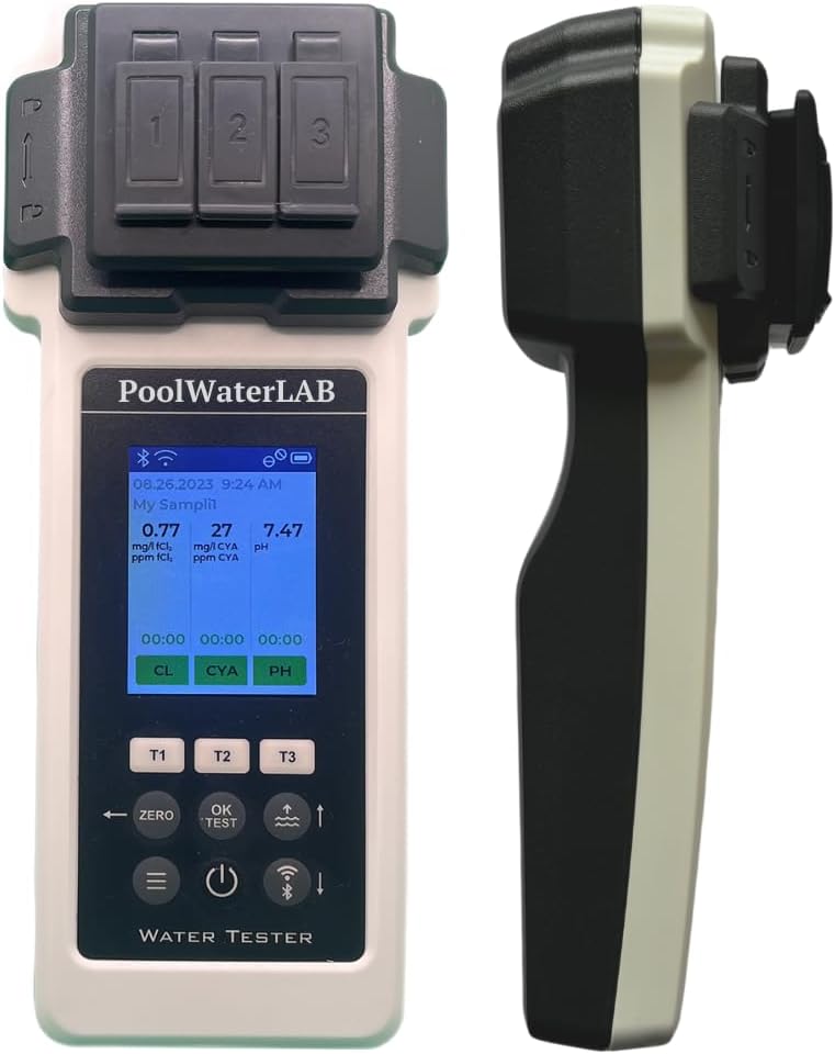 Tester - Accurate Pool Water Testing Kit Special Edition with Case, Ultimate Smart Digital Testing Machine for Swimming Pool, spa, hot tub, 27 Water Parameters, Bluetooth, WiFi, App