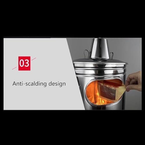 Portable Burn Barrel Incinerator, Small Fire Pit for Yard Waste, Leaves & Paper, Includes Fire Hook & Support - Ideal Outdoor Garbage Burner