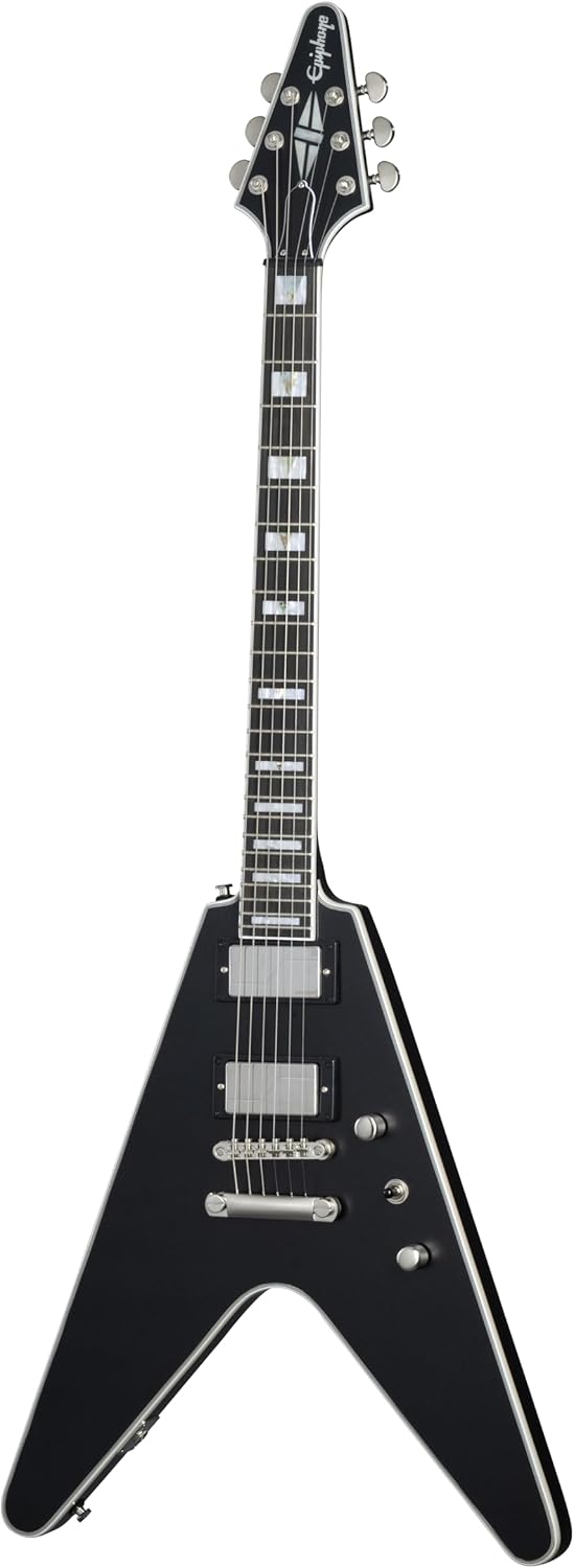 Epiphone Flying V Prophecy, Aged Jet Black Metallic with Bag