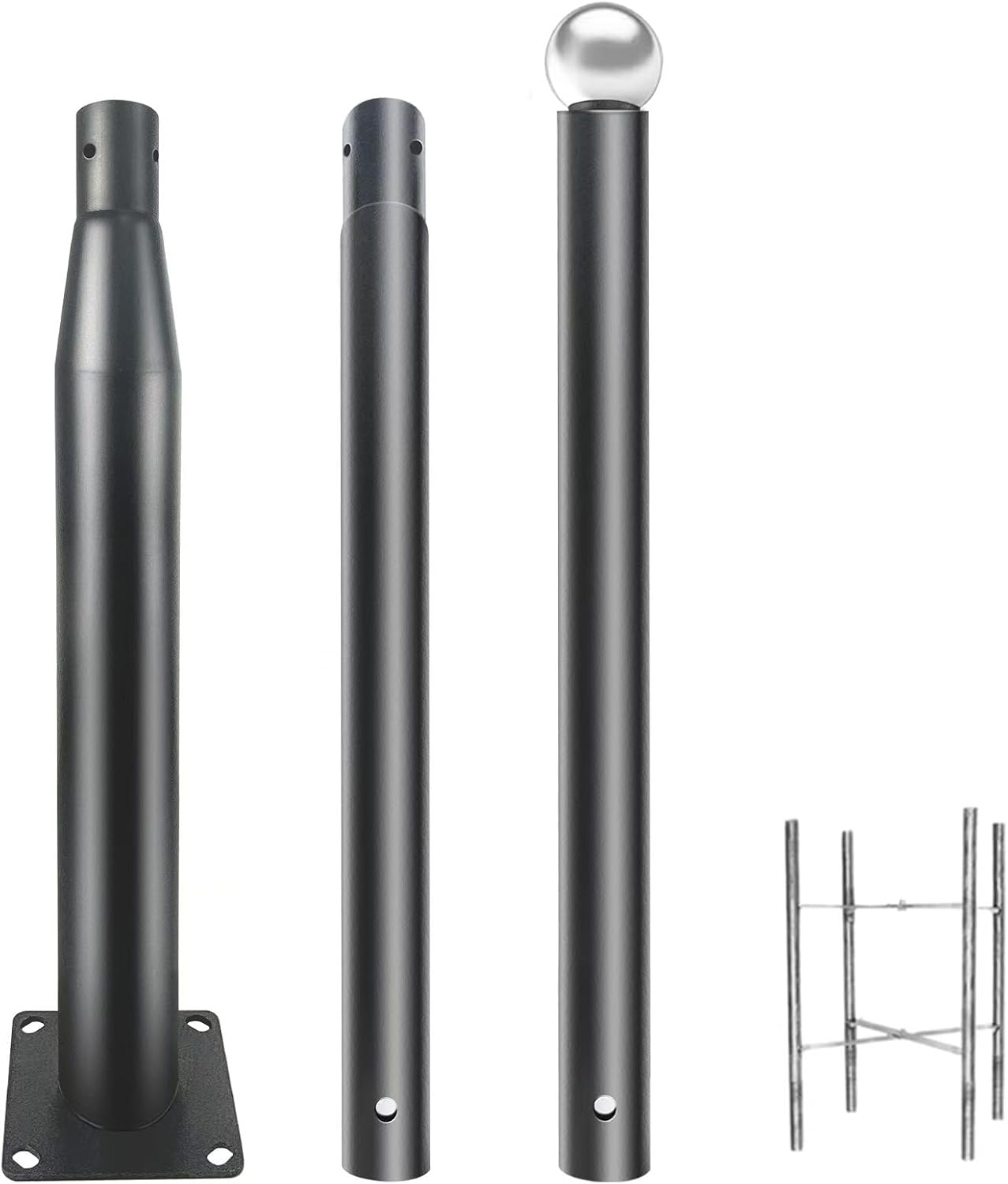 Street Light Pole 10Ft, Street Light Poles for Outdoor Lighting,Solar Pole Accessory for Street, Suitable for Basketball Courts, Residential Areas,Parking Lots, Park