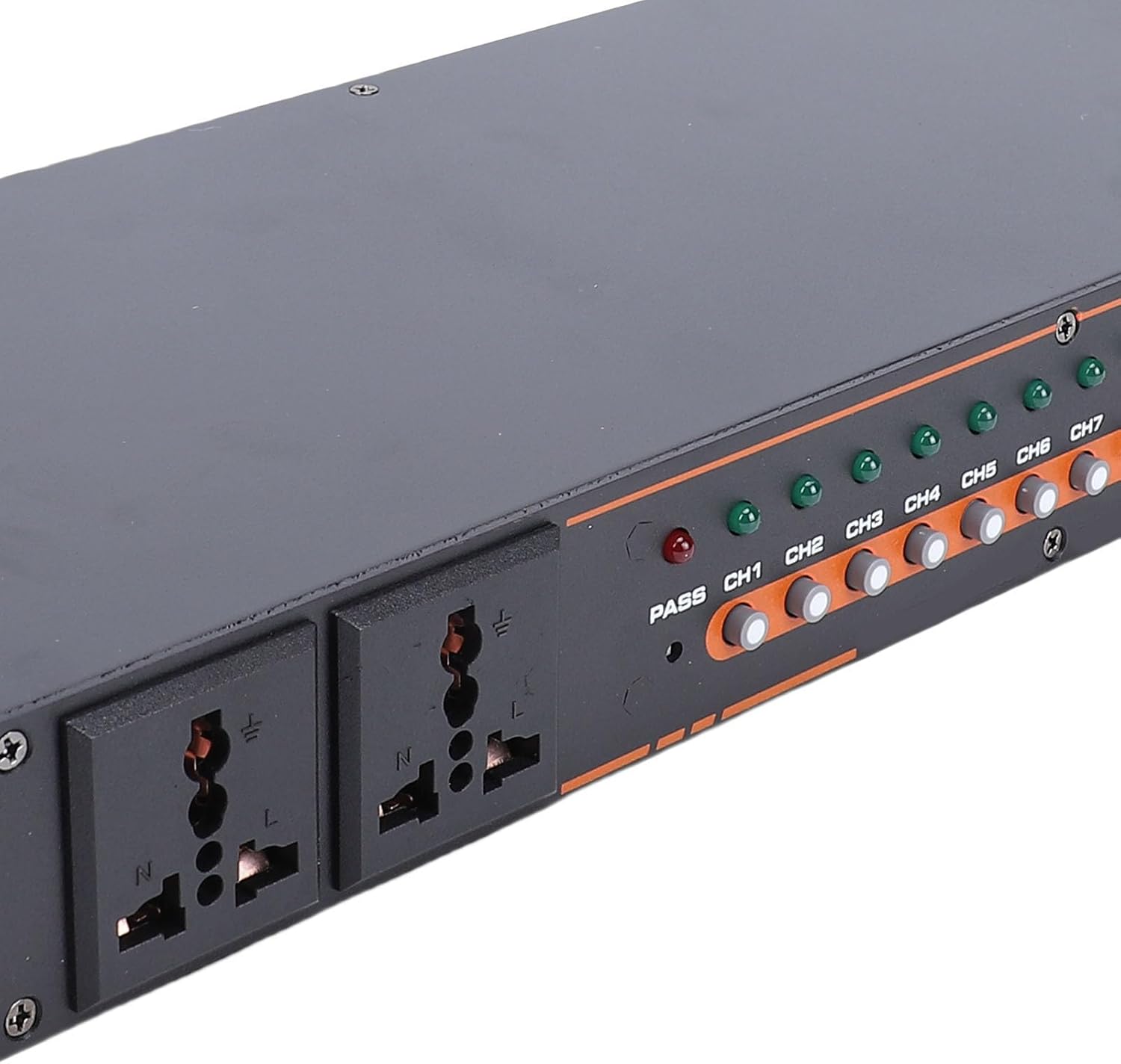 Focket 10 Outlet Power Sequencer, High Power Audio Equipment Controller with Digital Voltage Display, Short Circuit Overload Protection for Stage Amplifier Studio PA System (US Plug)