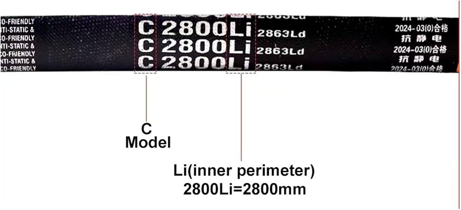 V Belt C Type Conveyor Belts Rubber Drive Transmission Strap 3810mm ~ 5200mm Transmission V Belt for Industrial Machines(Li-4100mm)