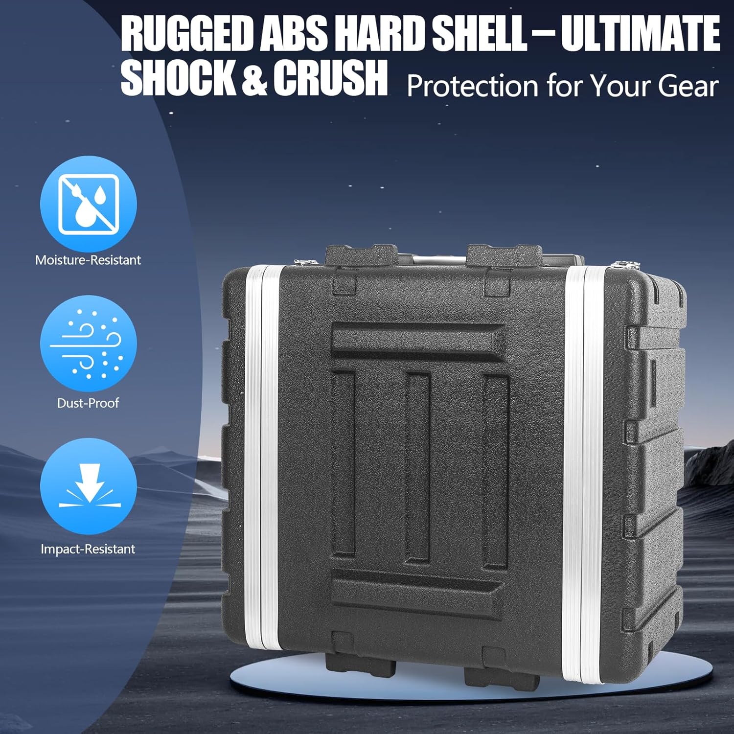 6U ABS Rack Case Shallow 17