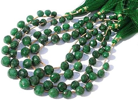 13 inch natural beads strand of 7-10mm faceted onion dyed ruby gemstone briolletes beads for DIY jewelry - necklace, bracelet, earring, ring.