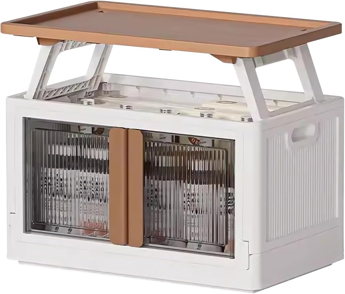 Ergocar Modern Folding Storage Box, 72L Capacity, Brown, 15.74 x 25.19 x 14.56 inches, Suitable for Car Trunk, Outdoor, Home Organization