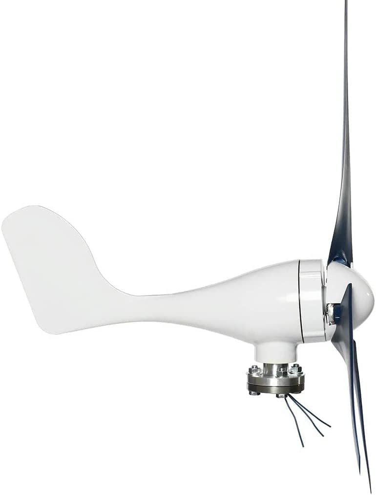 LiuSj JUnSt No Noise 3 Blades Wind Turbine Generator Kit, 12000W Vertical Wind Turbine Motor with Charge Controller Kit for Home Use(Blue)