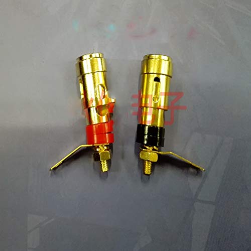 Gimax Pure copper plating large spring terminal Press type self-locking terminal Amp terminal single power amplifier - (Color: 20pcs a pack)