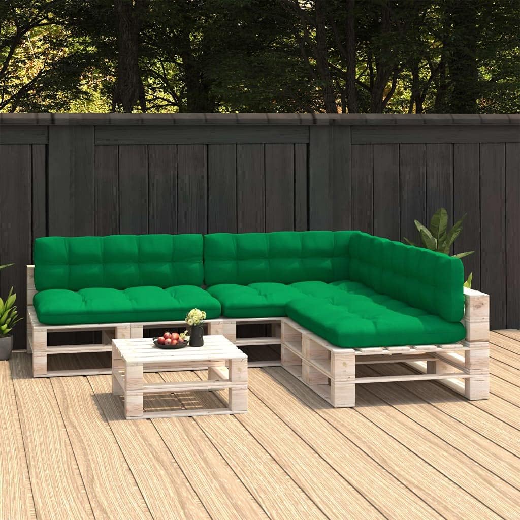 Pallet Sofa Cushions 7 pcs Green Garden Furniture Accessory