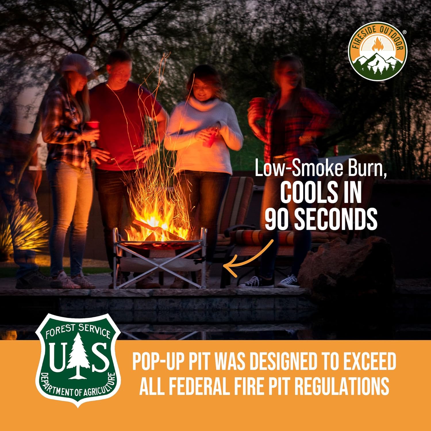 Fireside Outdoor Pop-Up Fire Pit 24