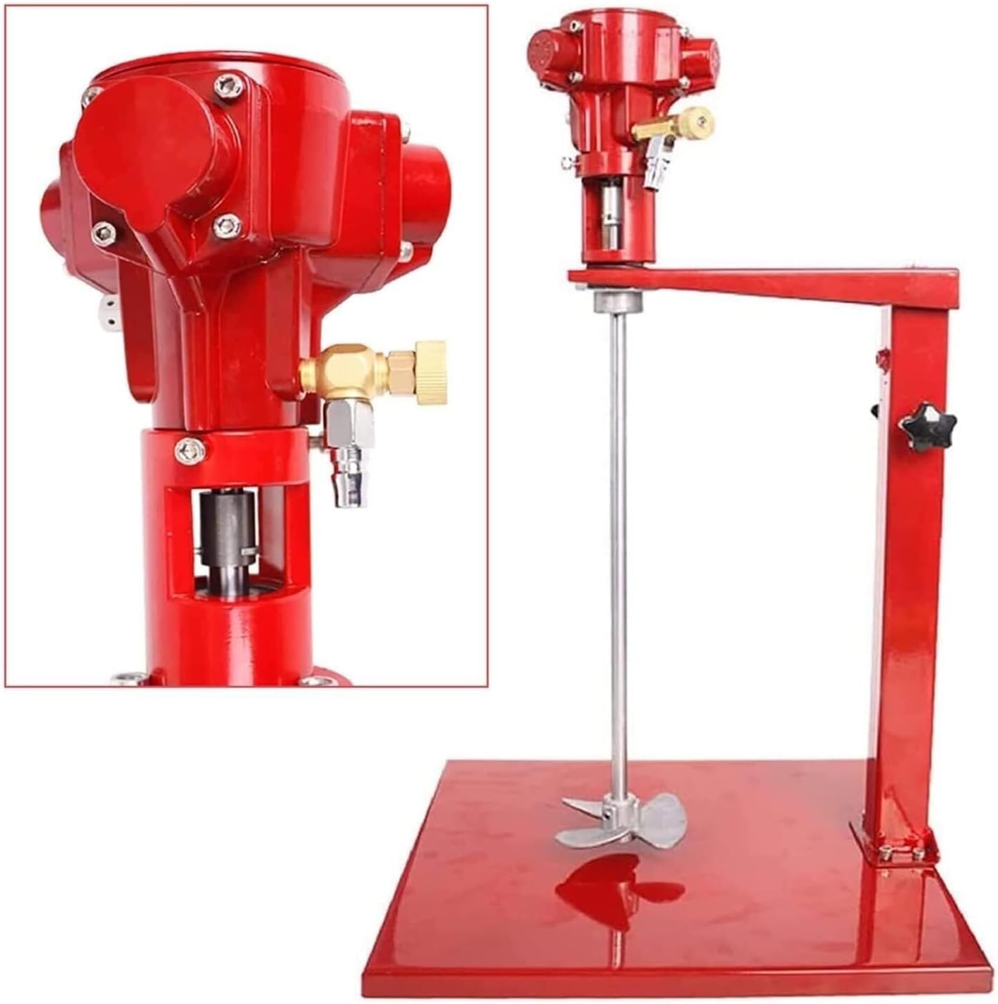 Pneumatic Paint Mixing Machine, Air Mixer Stirrer, Lift Platform Paint Coating Mixer Stirring Machine for Paint Coating