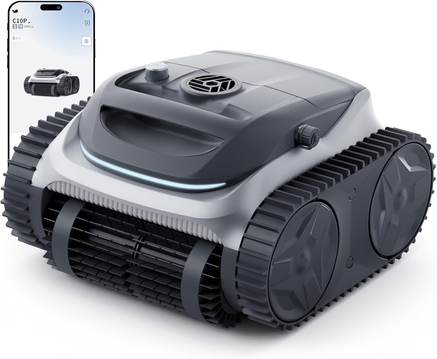 700 C10E Pool Cleaner Robot, Robotic Cordless Pool Vacuum w/Superior Suction, Triple Motors, Smart Navigation, APP Control, Wall/Waterline, 210-Min Runtime for Inground Pools up to 861 Sq.Ft