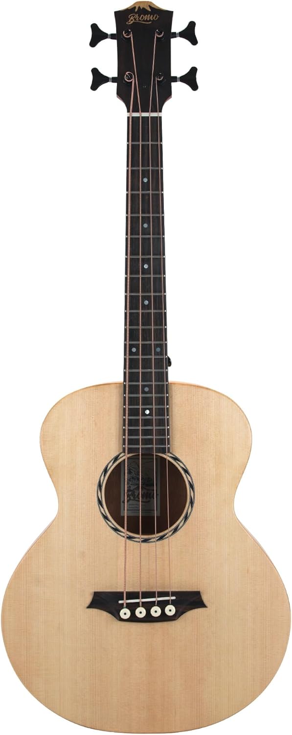 Bromo BAT 8E SG Solid Top Dreadnought Acoustic Bass Guitar