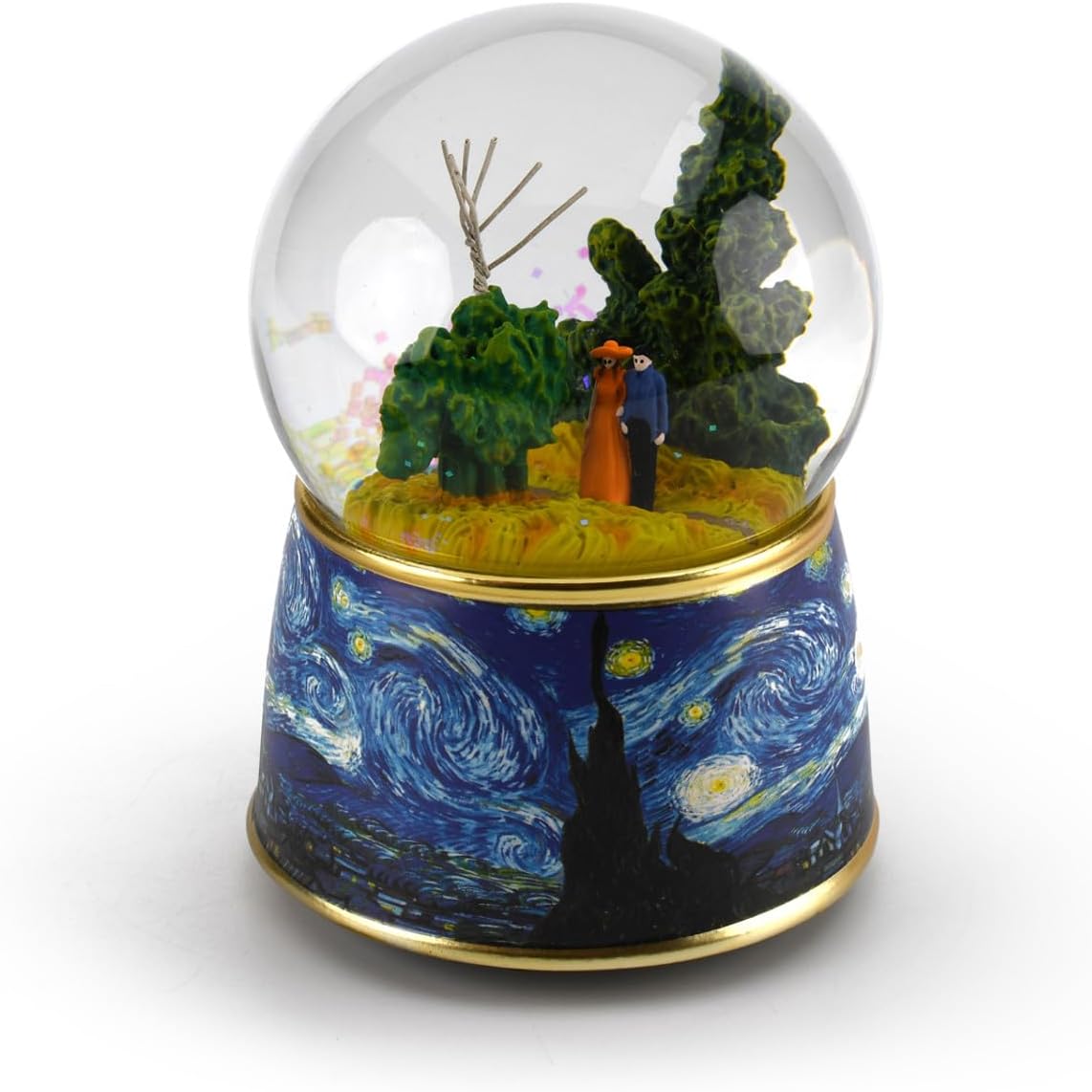 A Starry Night by Vincent Van Gogh 18 Note Musical Water Globe-Many Songs to Choose-Deck The Halls