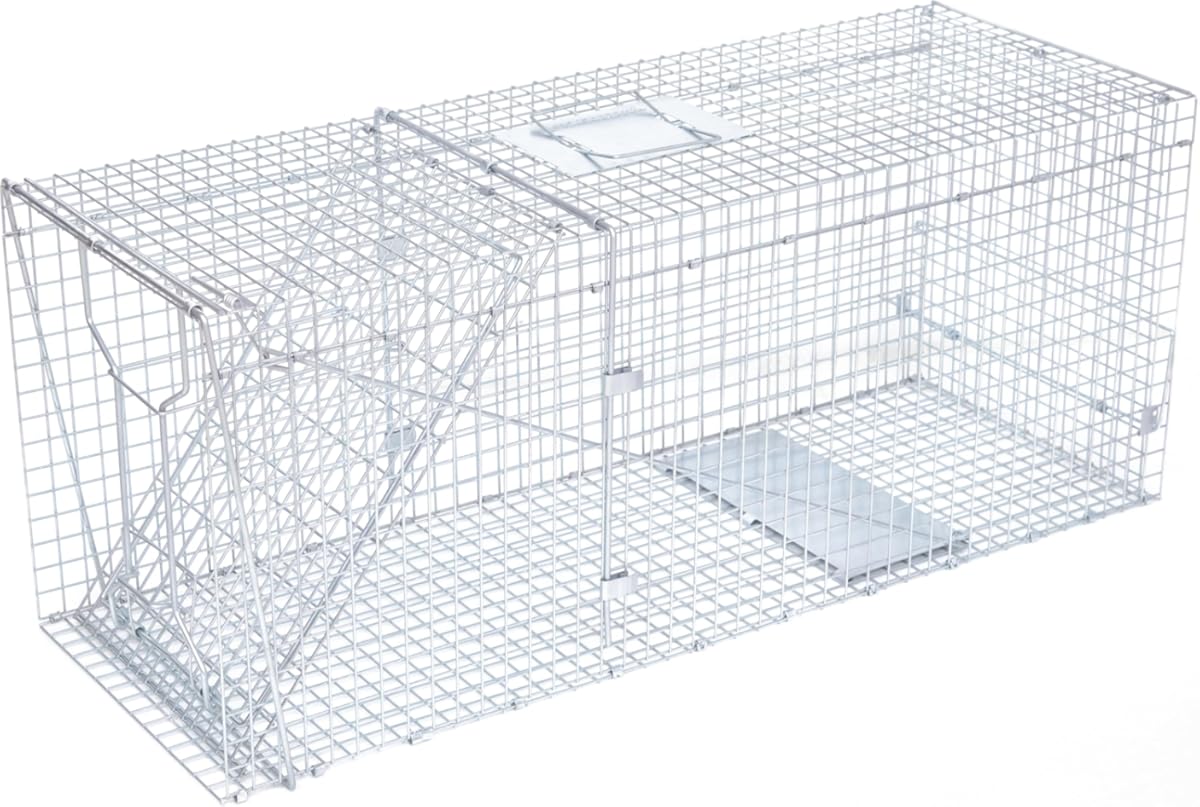 Answer Live Catch Trap for Coyotes, Foxes, Armadillos & Other Large Pests – Heavy-Duty Humane Cage Trap – Durable Wildlife Control Solution
