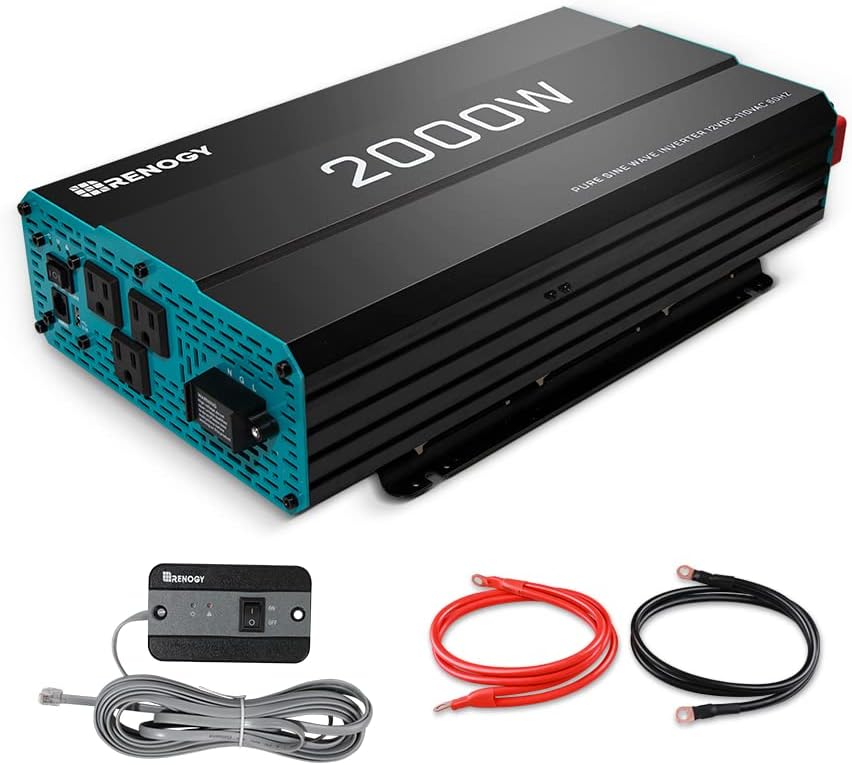 Renogy 2000W Pure Sine Wave Inverter + Renogy 40A MPPT Solar Charge Controller