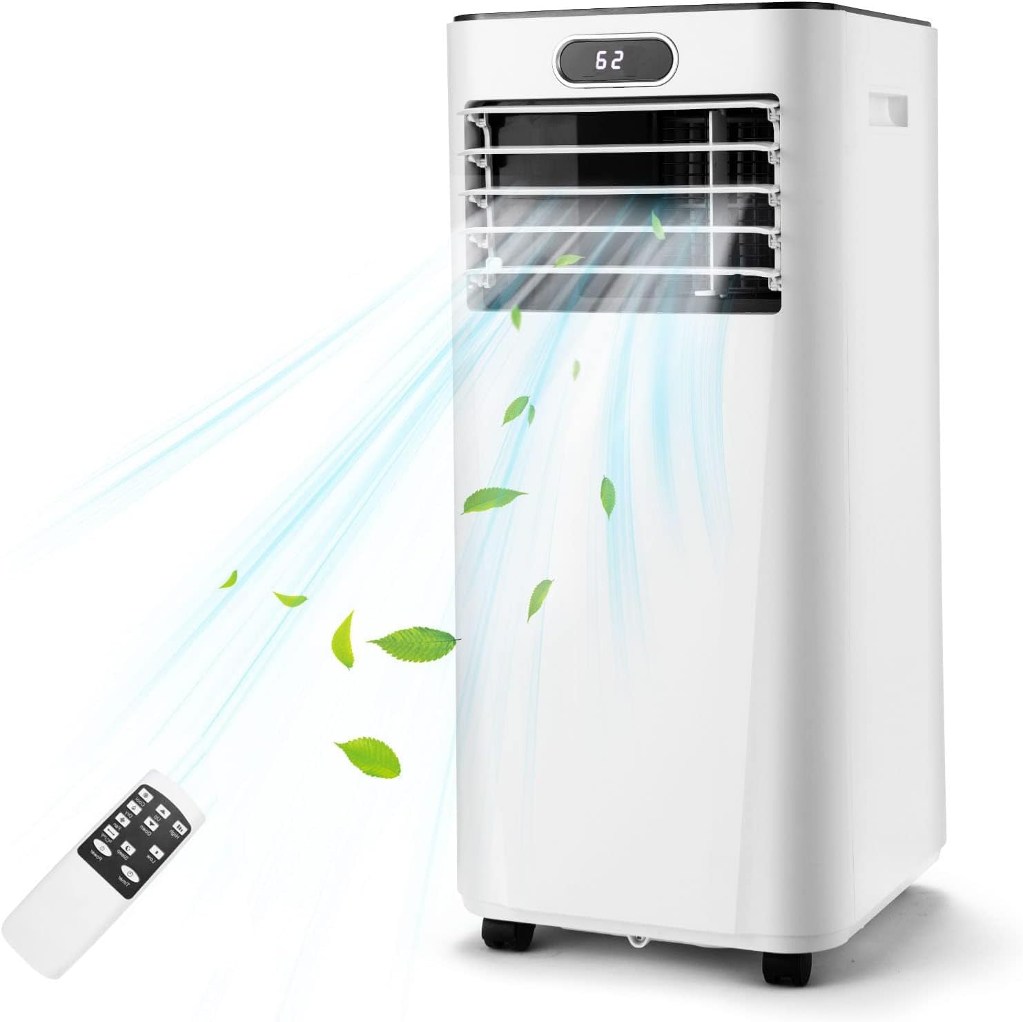 DORTALA Portable Air Conditioner 10000BTU, 3-in-1 AC Unit with Remote Control, Dehumidifier, 24H Timer, Window Kit, Standing AC Cooling Unit for Home Office, White