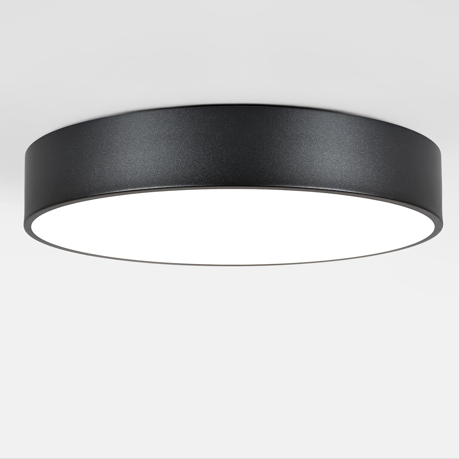 15.8 Inch Black Flush Mount Ceiling Light Fixture, 3-Light Minimalist Close to Ceiling Lights, Industrial Ceiling Lamp for Hallway, Kitchen Island,Balcony, Bathroom,Laundry, Porch, Foyer