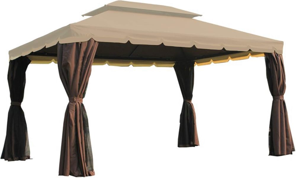 Garden Winds Replacement Canopy Compatible with The Outsunny Classic 10 x 13 Gazebo Models 01-0879, OTSU1444, 84C-101 - Upgraded Performance Riplock 350 Fabric