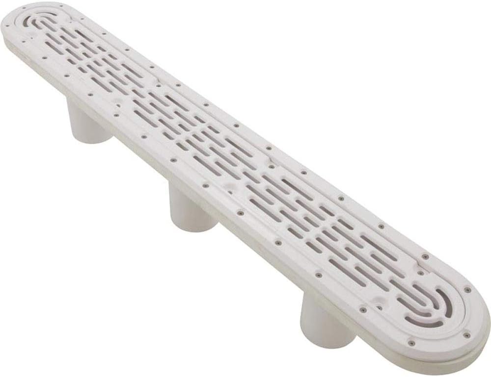 Aquastar 32in. Channel Drain Flat Grate Suction Outlet Cover White 32CDFLV101