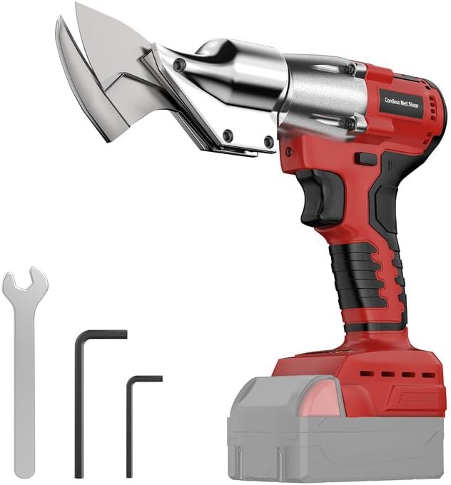 Cordless Sheet Metal Cutter for Mil-waukee 18V Battery, Electric Metal Shears with 360° Rotating Head, Torque 221 Ft-Lbs, Brushless Scissors for Stainless Steel, Metal, Iron（Battery Not Include)