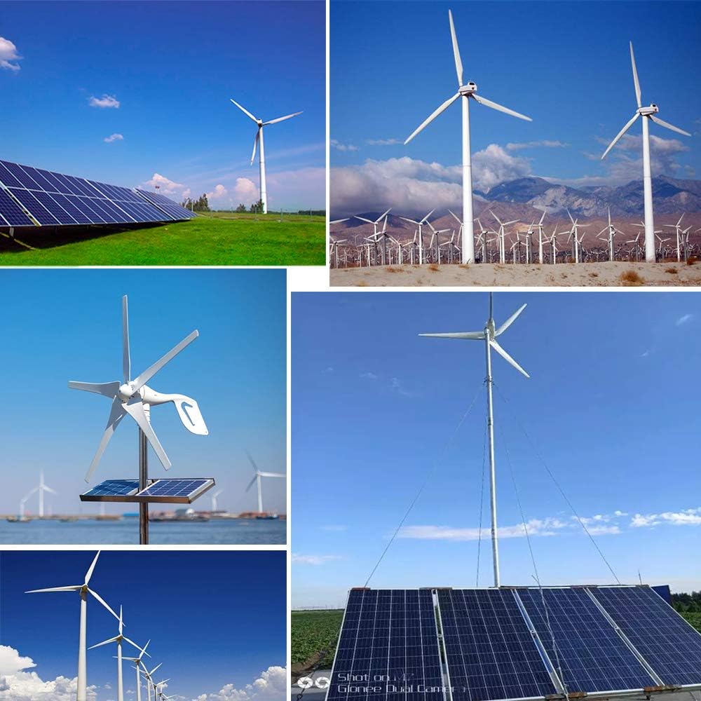800 Watts 24V Wind-Solar Generator Kit: 400W Wind Turbine(6 Blades) & 4PCS 100W Poly Solar Panels & 30A Solar Charge Controller &Wind Controller (for 24V System Array)