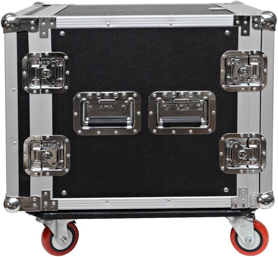 Seismic Audio - 10 SPACE RACK CASE Amp Effect Mixer PA/DJ - Wheel/Casters