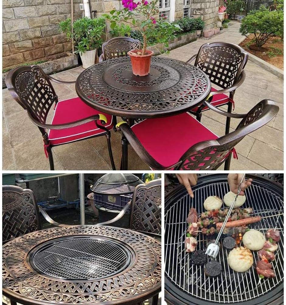Outdoor Fire Pits, Multi-Functional BBQ Desk - Grilling & BBQ Utensils,Used for Courtyard Barbecue, Party, Bonfire Party