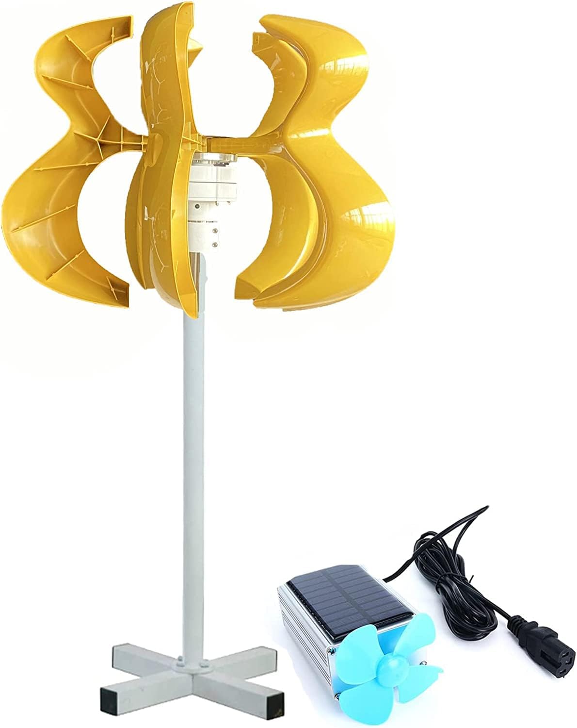 LiuSj JUnSt 4000W 5 Blades Low Wind Speed Start Vertical Wind Turbines Generator Kit MPPT Controller Silence Windmill LED Indicator