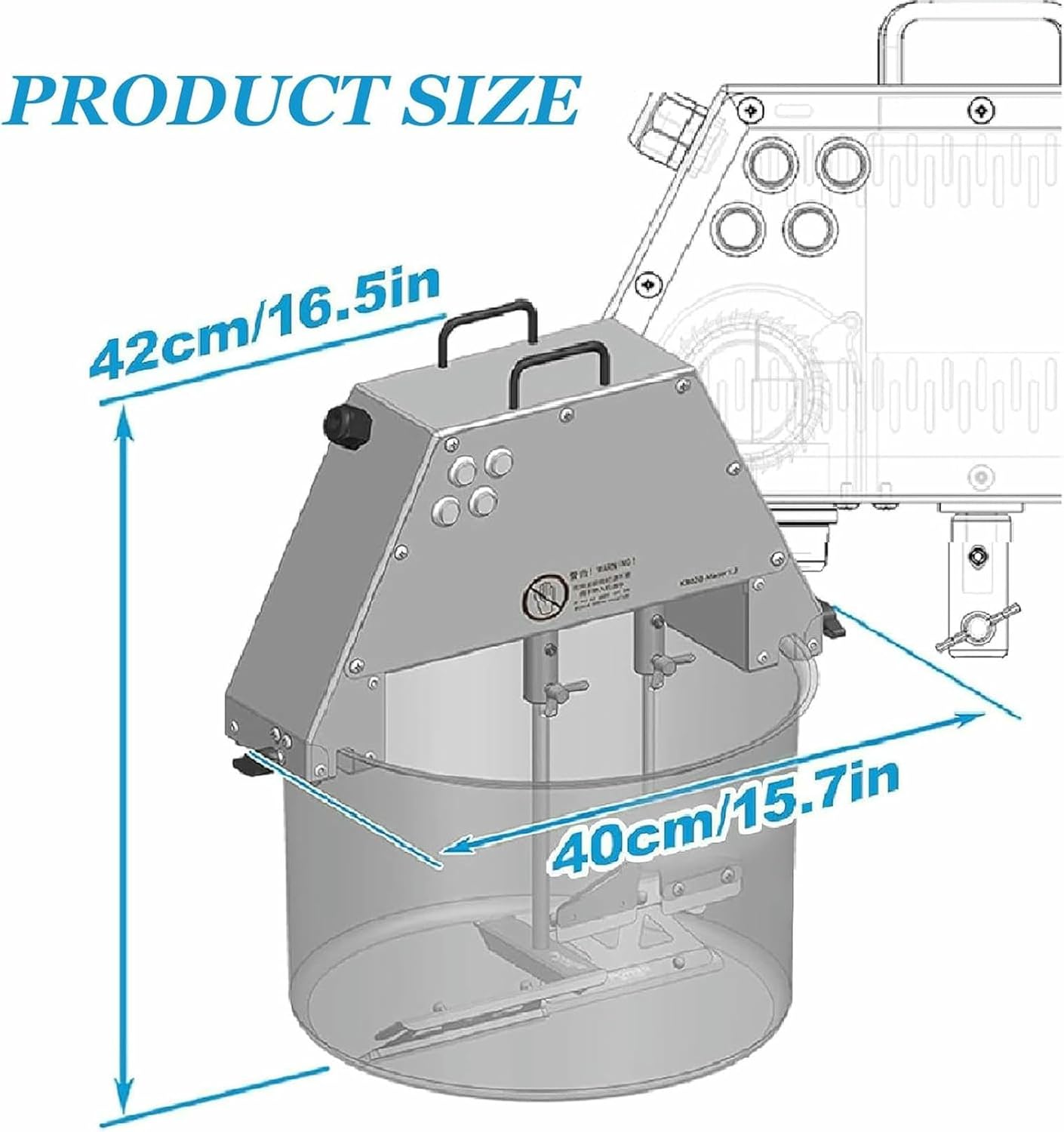 60W Electric Fruit Press Strainer Machine, Commercial Electric Food Stirrer Pot, Stainless Steel Automatic Mixer Machine with Double Stirring Paddle