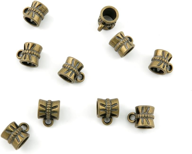 2300 Pieces Jewelry Making Charms Findings Antique Bronze Brass Fashion Jewellery Wholesale Supplies Pendant Lots Bulk Supply C9XH2 Bow Knot Tube Bead Bail