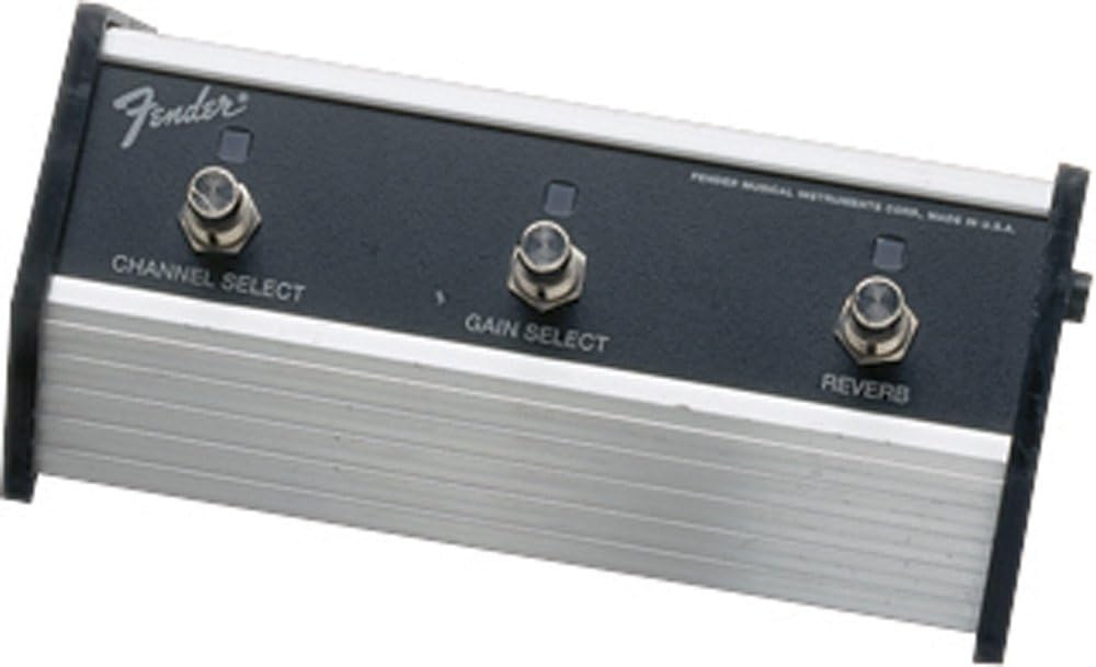 Fender 099-4064-000 3-Button Footswitch: Channel/Gain/Reverb with 1/4-Inch Jack