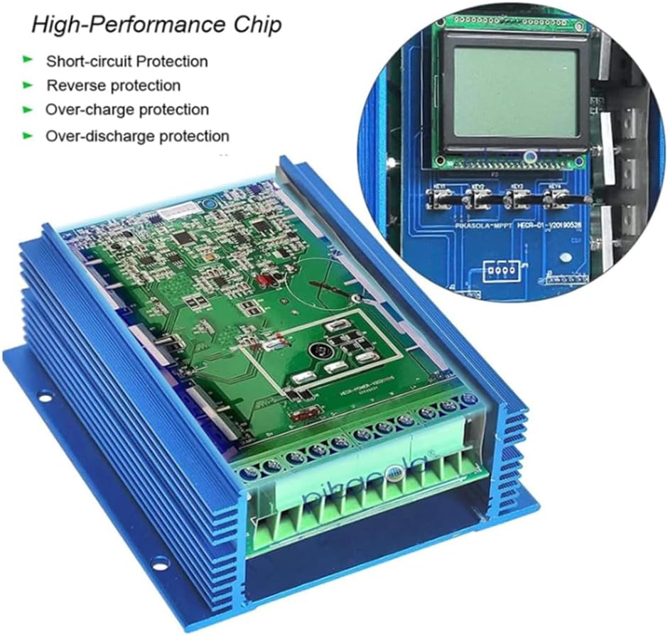 24v,HYZHANHONG Wind and Solar Complementary Regulator Dual MPPT Boost Charge Boost Controller for Wind Turbine and Solar Panel 12V/24V/48V 4800W