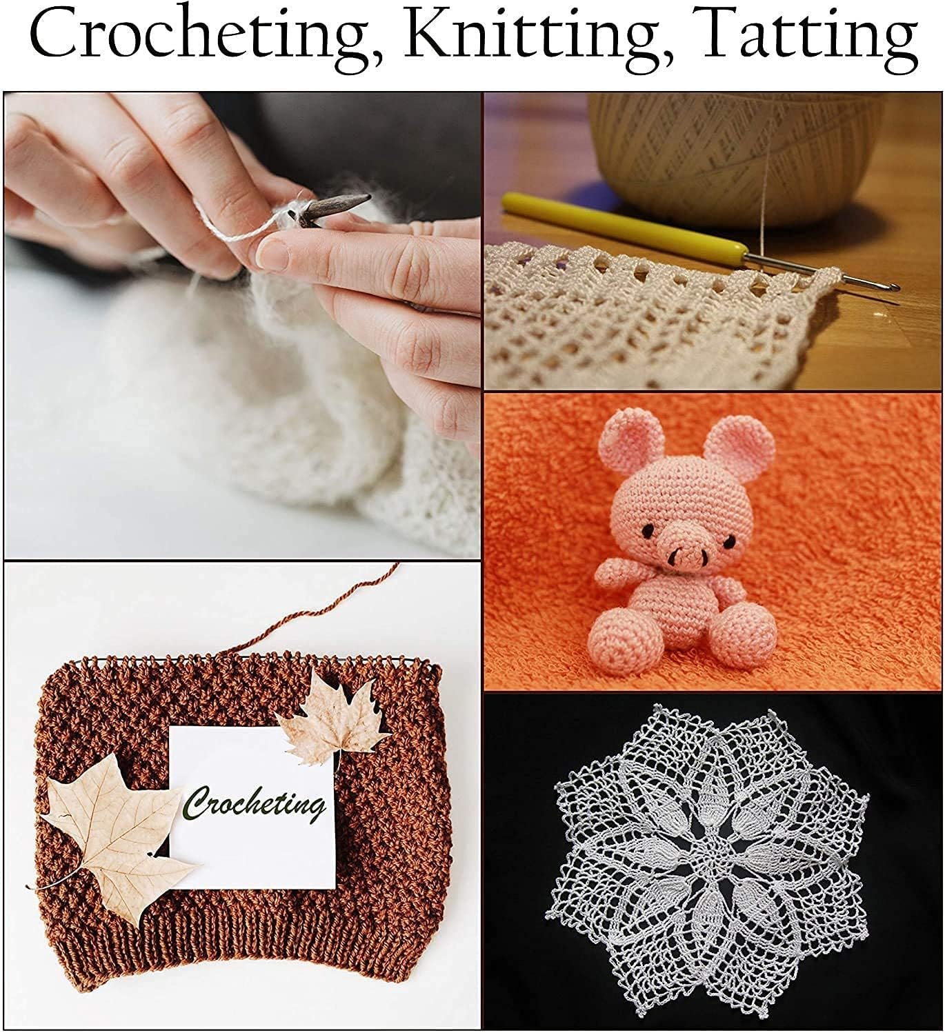 The Design Cart Aari Needles for Beading Work, Silk, Zari, Knitting Purpose (40 mm, Pack of 5 Needles)