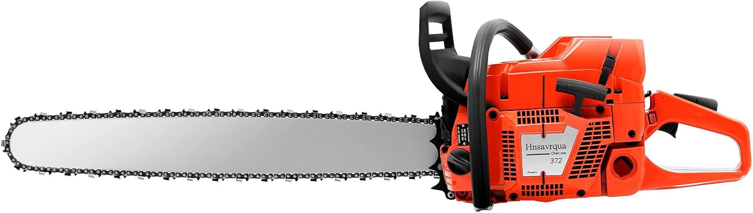 71cc 2-Cycle Gas Chainsaw, 28'' Gas Powered Chainsaws, Professional Wood and Tree Cutting Tool, Power Petrol Chain Saws, Cordless Handheld Single Cylinder with Anti-Vibration Handle for Forest Garden