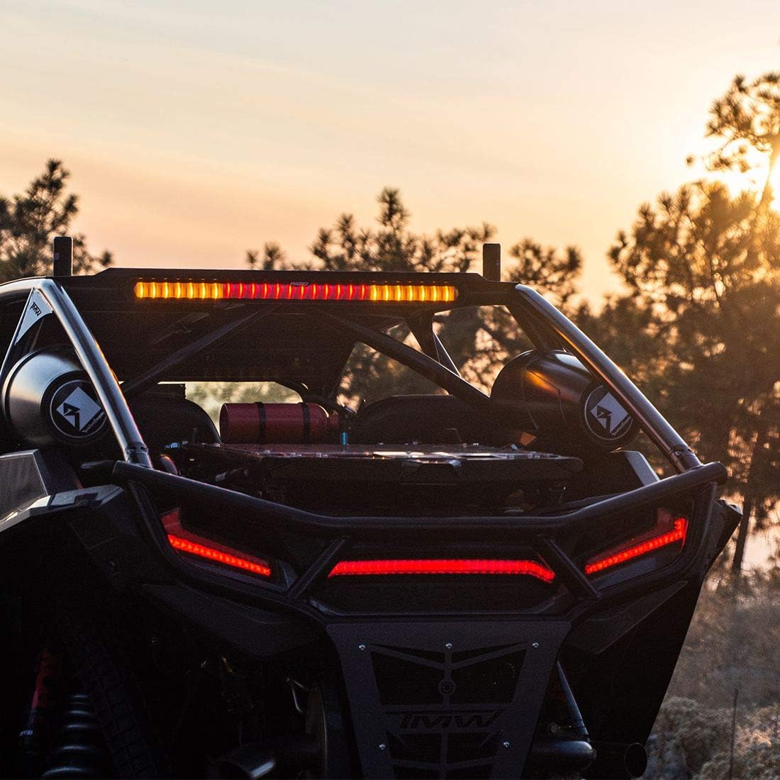 RIGID INDUSTRIES - 901802 Chase Rear Facing, 27 Mode, 5 Color LED Light Bar 28-inch Surface Mount (28 inches)